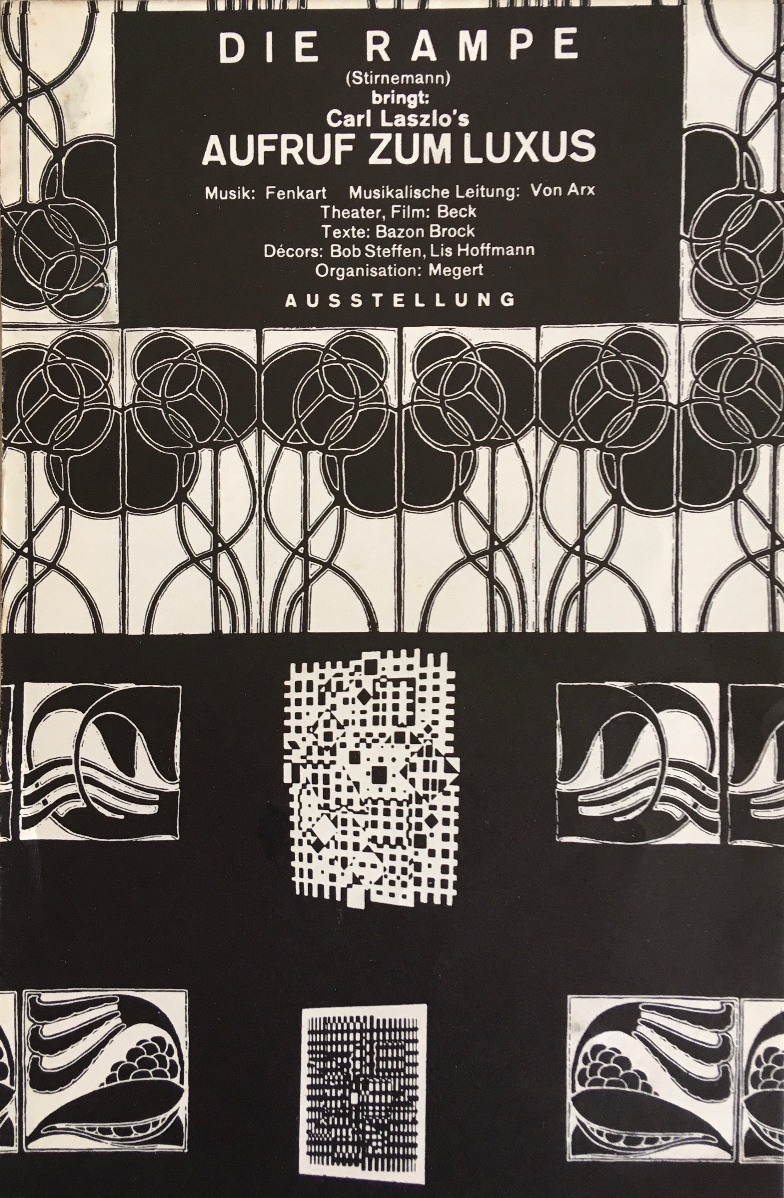 Carl Laszlo: Aufruf zum Luxus, Bild: Galerietheater Bern 1961 | Poster (nicht ausgefaltet).
